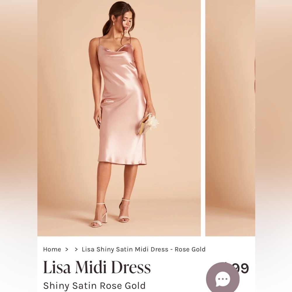 Birdy Grey - Rose Gold Satin bridesmaid Dresss